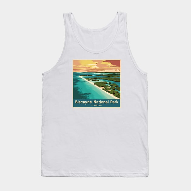 Retro Biscayne National Park Tank Top by Perspektiva